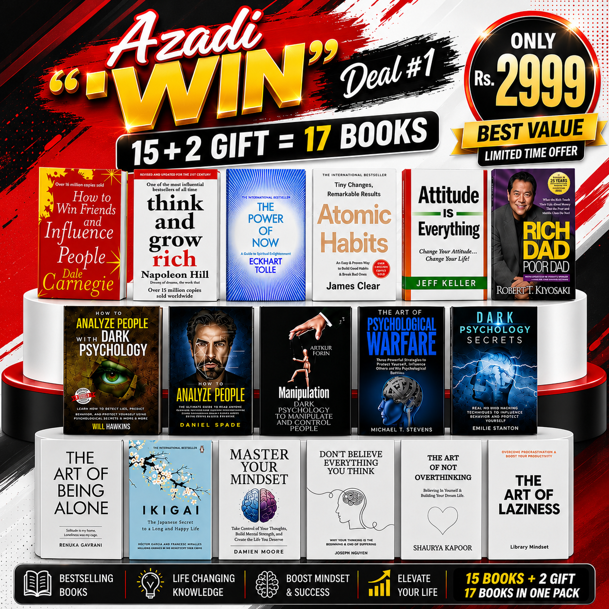 Azadi "WIN" Deal #1 : 17 books Rs.2999