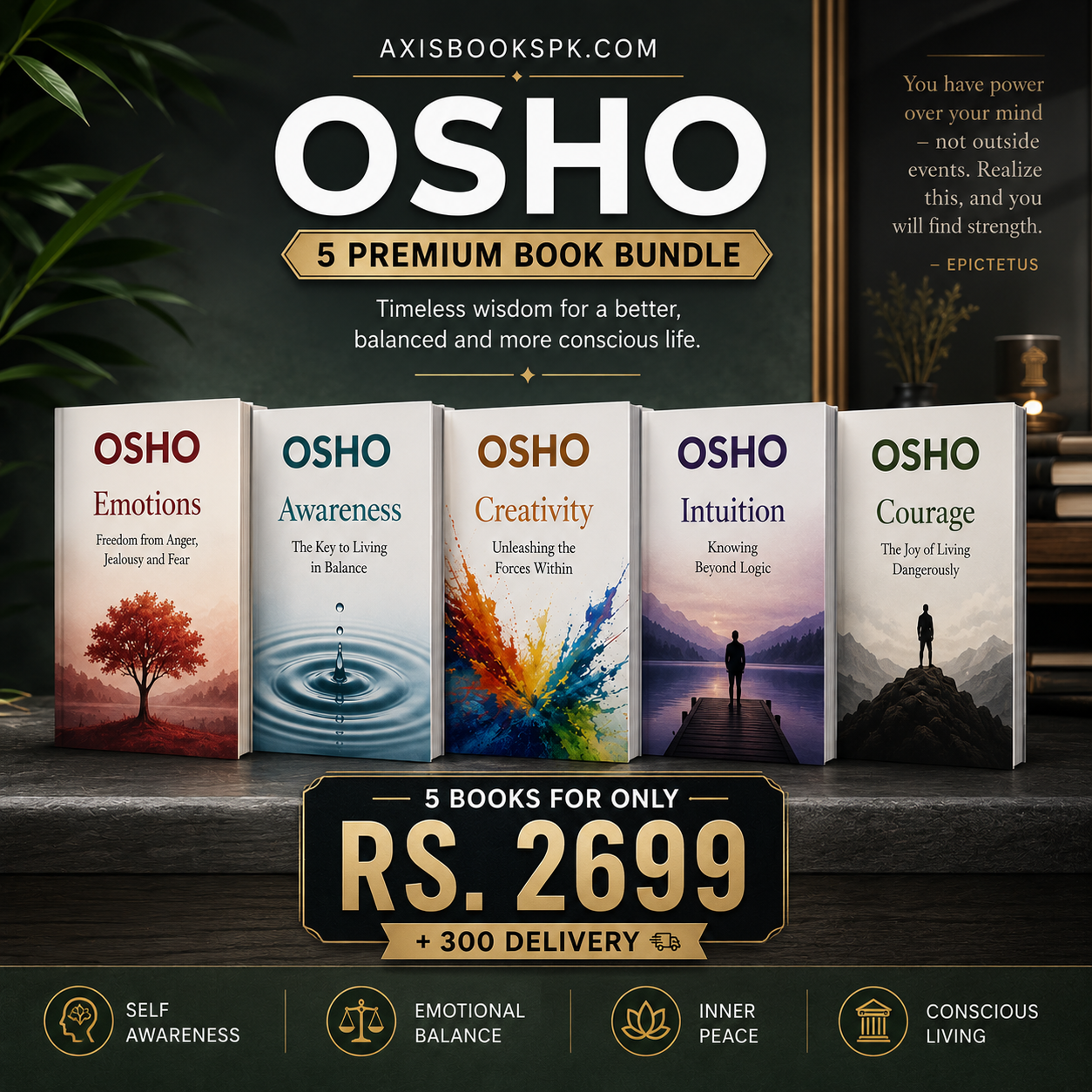 OSHO – 5 Premium Book Bundle Rs. 2699 + Rs. 300 Delivery