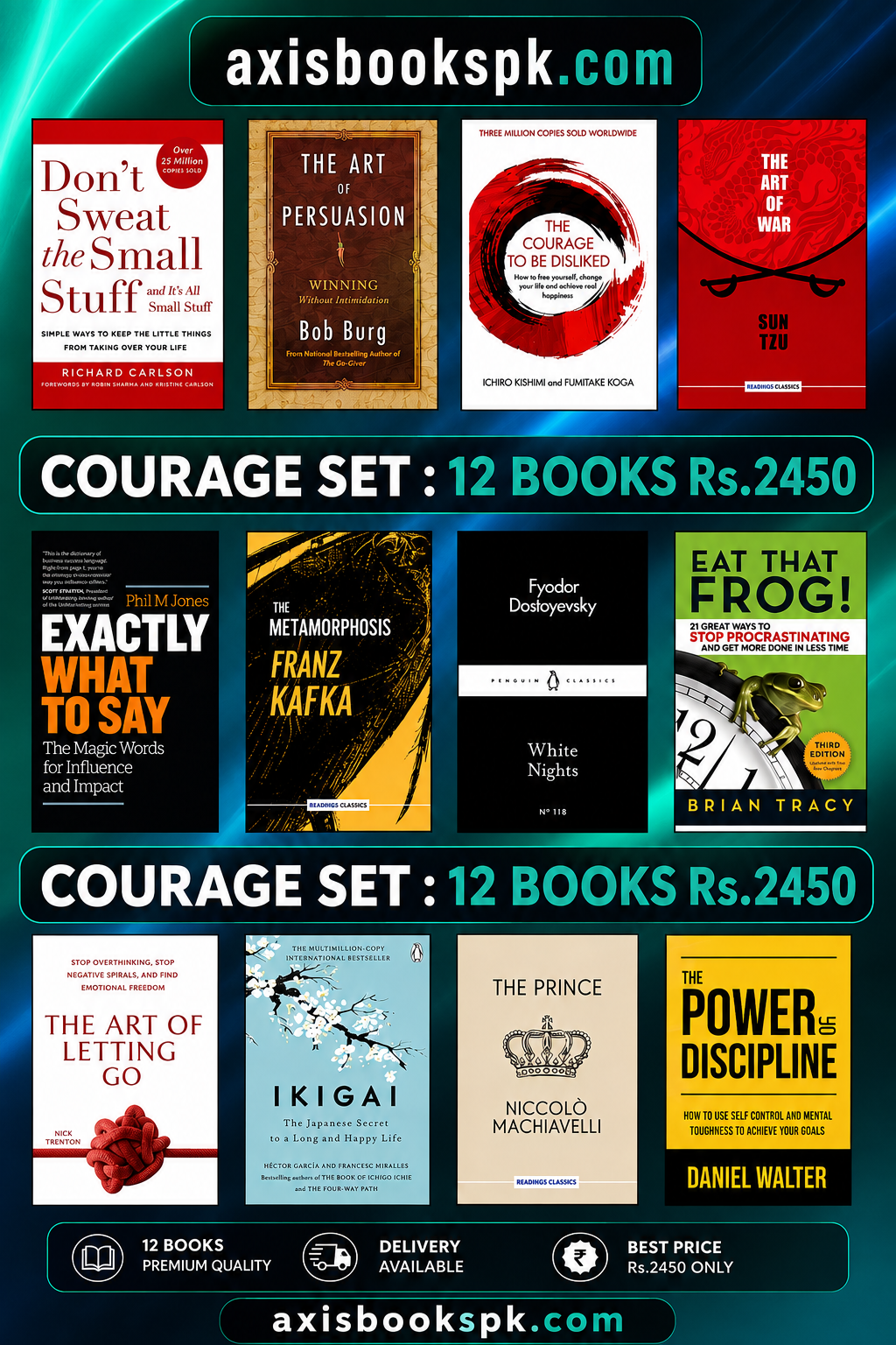 Courage set—12 books Rs. 2450+300 delivery