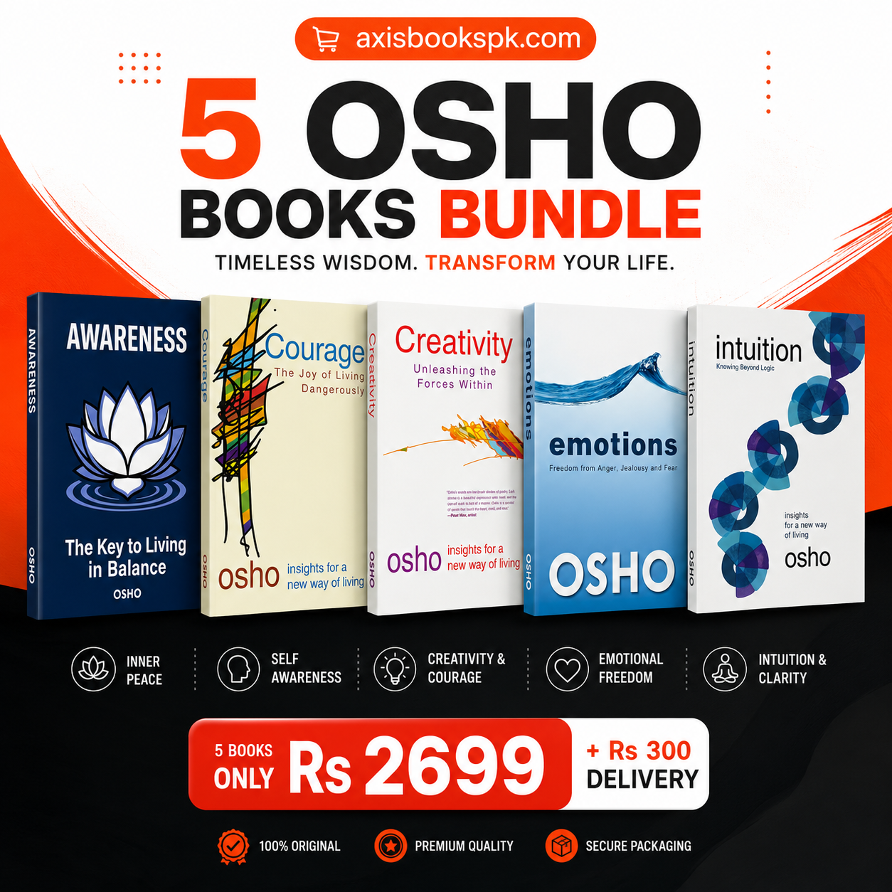 New OSHO Set of 5 Premium Books