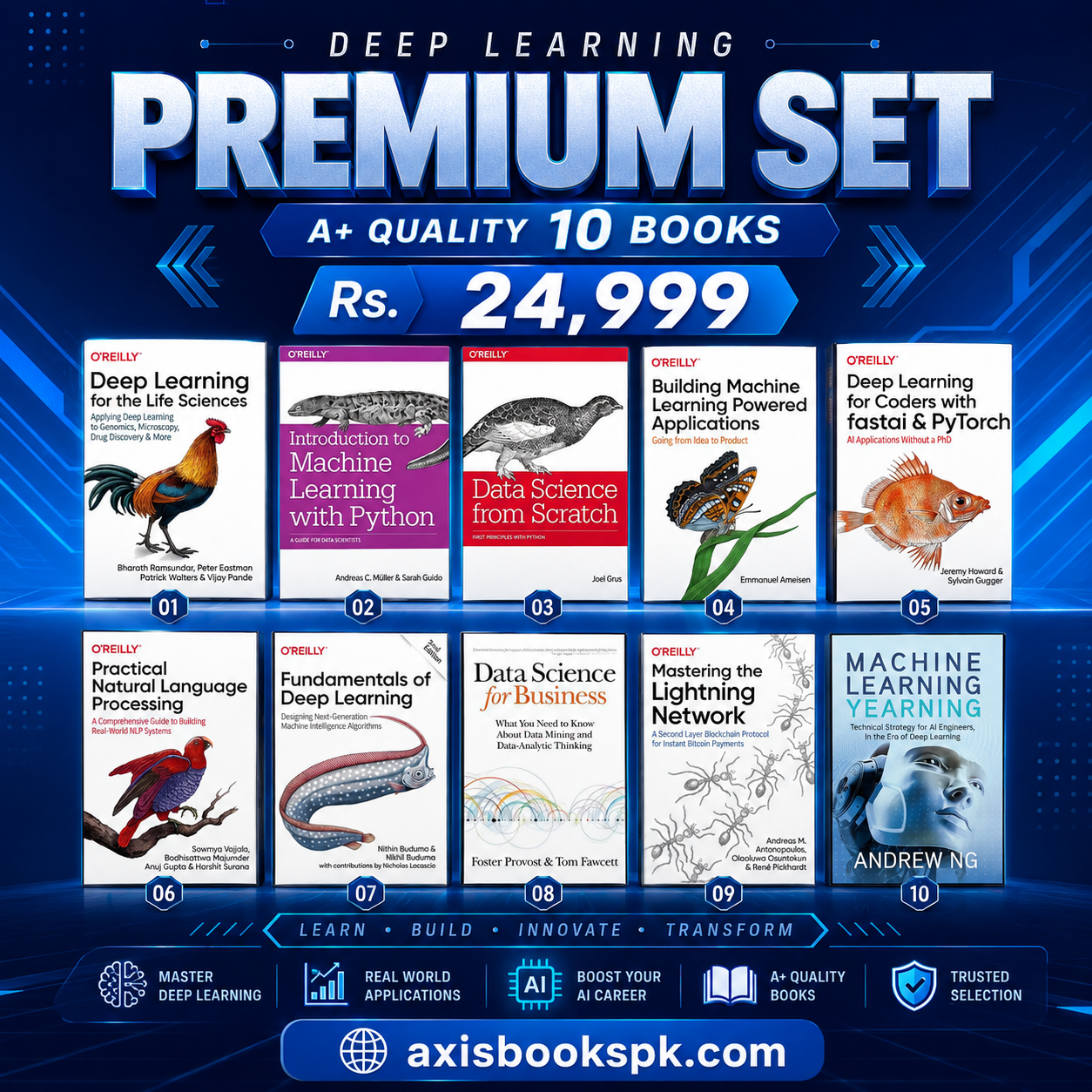 Deep Learning Premium Set – 10 books Rs.24,999