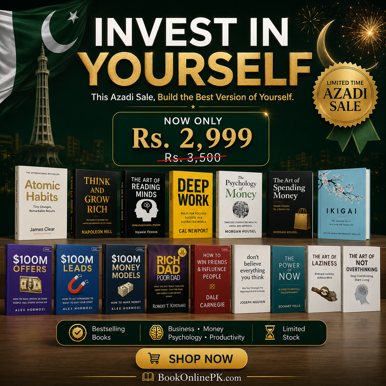 Invest In yourself deal : 15+(2 Gift books) 17 books
