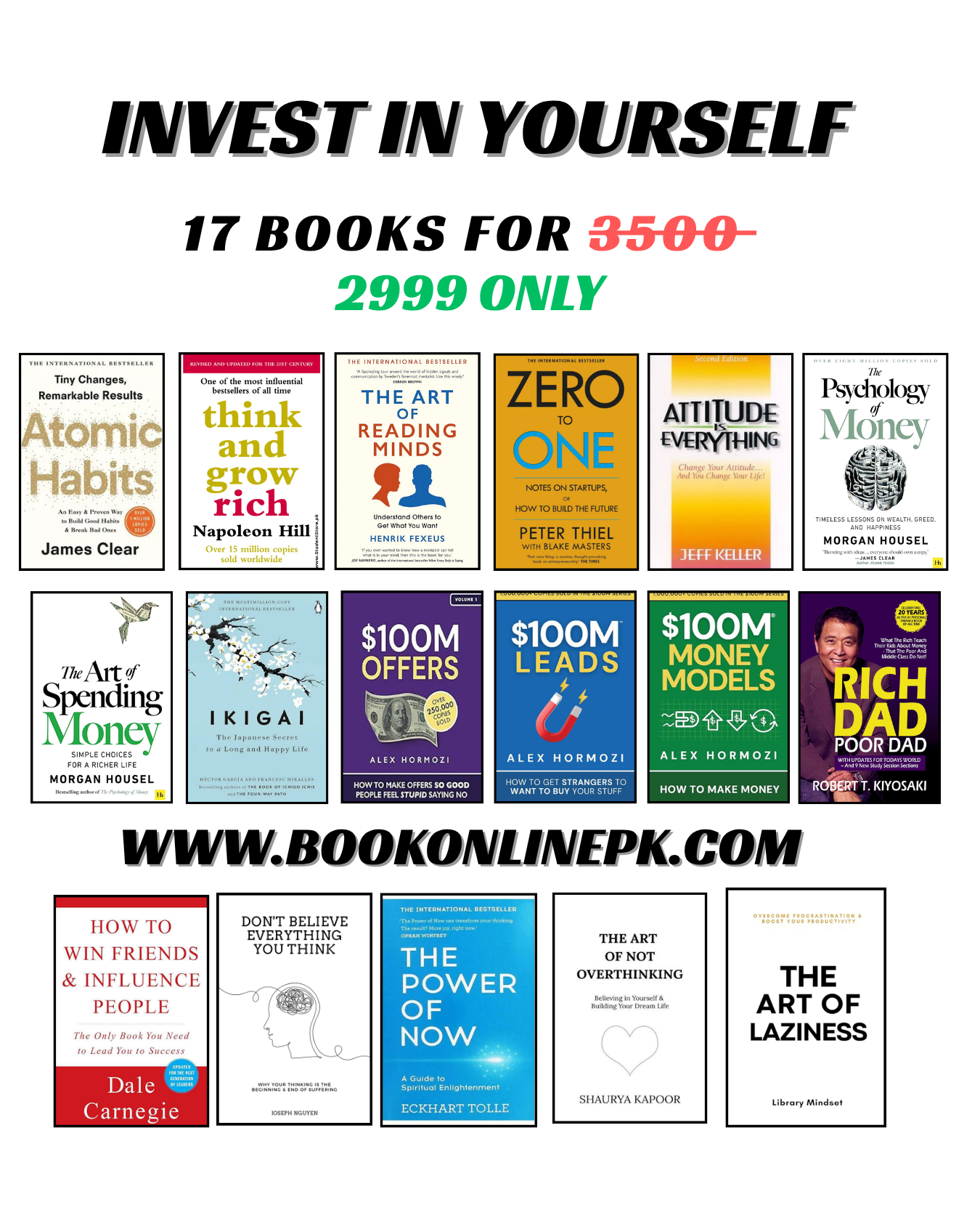Invest In yourself deal : 15+(2 Gift books) 17 books