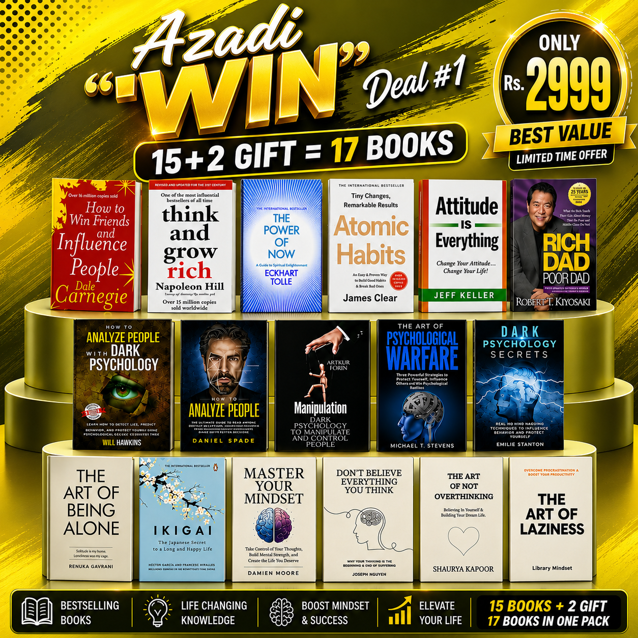 Azadi "WIN" Deal #1 : 17 books Rs.2999