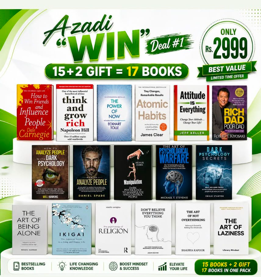 Azadi WIN Deal #1 — 17 Books Bundle